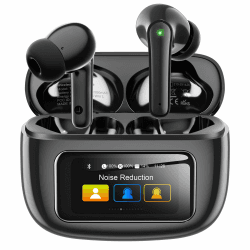 Kopfhörer Kabellos Bluetooth 5.4, In Ear Bluetooth Kopfhörer mit Touchscreen & 5 EQ-Modi,kopfhörer bluetooth ANC & ENC Noise Cancelling,48H Spielzeit, IPX7 Wasserdicht Sport & Gaming kopfhörer-Schwarz Angebot bei HelloDeals