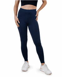 SES blickdichte Leggings Damen Baumwolle Größe 32-34 bis 56-58 - Baumwoll Leggings Damen lang mit Perfekter Passform & Komfort für vielfältige Looks 44-46 Navy Blue Angebot bei HelloDeals