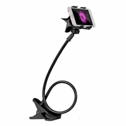 Universal Handy Halter Schwanenhals,Handyhalterung aus Eisen 360 Rotation Mit Clip, Flexible Lang Arm Einstellbar, Lazy Handy Halter Ständer für Smartphone für Bett, Schreibtisch, Auto (Schwarz) Angebot bei HelloDeals