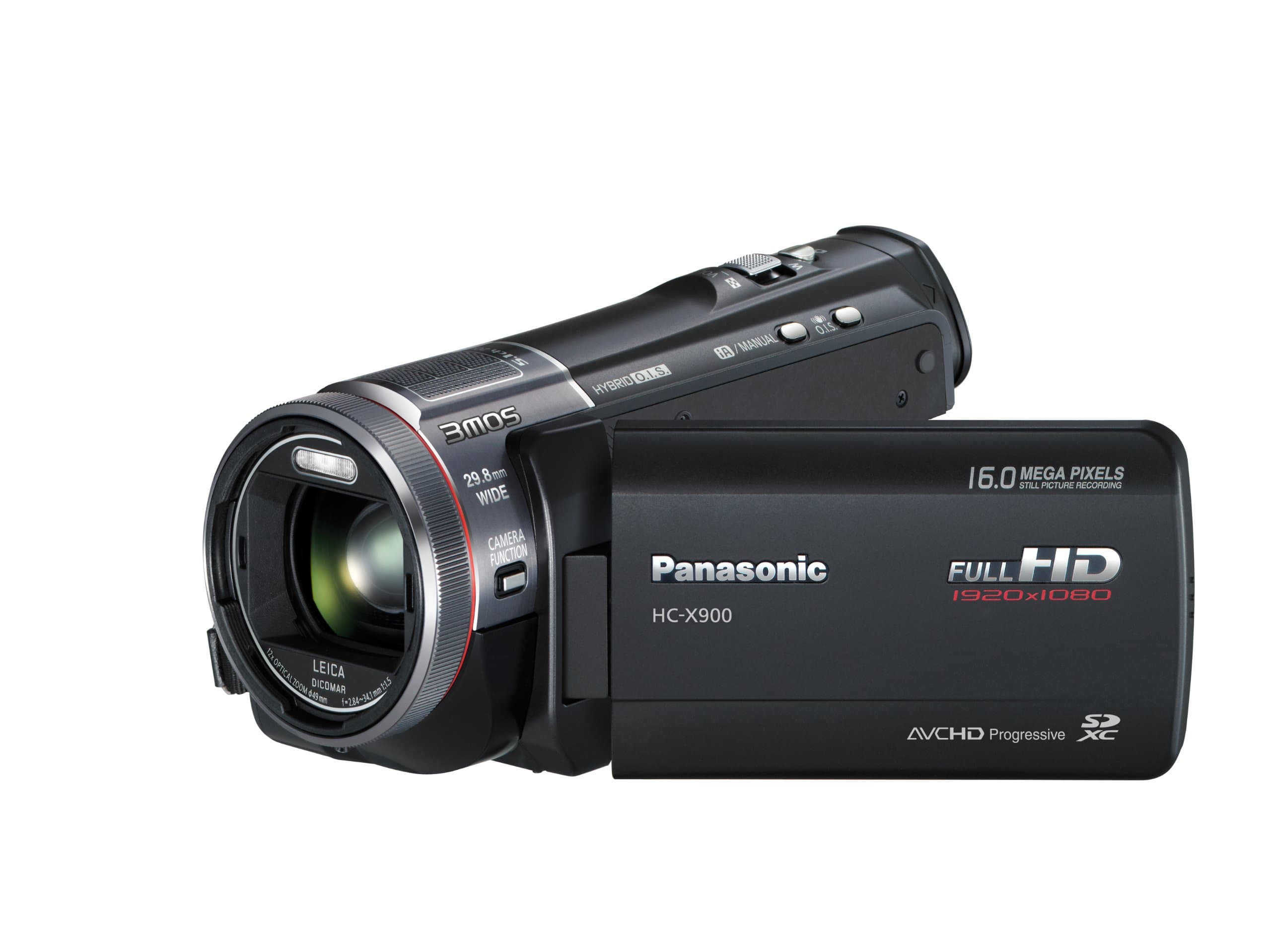Panasonic X900 Full HD 1920 x 1080p (50p) 3D Ready Camcorder mit integriertem Sucher, 3,5 Zoll LCD - Schwarz X900 - Schwarz Angebot bei HelloDeals