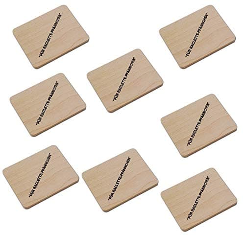 8 x Raclettebrettchen Buche Brettchen Angebot bei HelloDeals