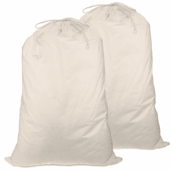 2 Stück Stoffsack, 50 x 70cm Weihnachtssack Baumwollsäckchen Stoffsäckchen Geschenkverpackung Weihnachten Wäschesack Wäschebeutel Reise Baumwollbeutel mit Kordelzug (Beige) Angebot bei HelloDeals