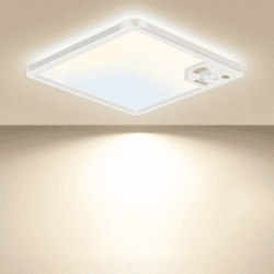 slochi LED Deckenleuchte mit Bewegungsmelder,16W Flach Deckenleuchte Bewegungssensor Innen,3000K/4000K/6500K Sensor Flurlampen für Flur,Treppe,Garage,Keller,Balkone,Küche,Badezimmer,Schlafzimmer 18cm Weiß 1 Stück Angebot bei HelloDeals