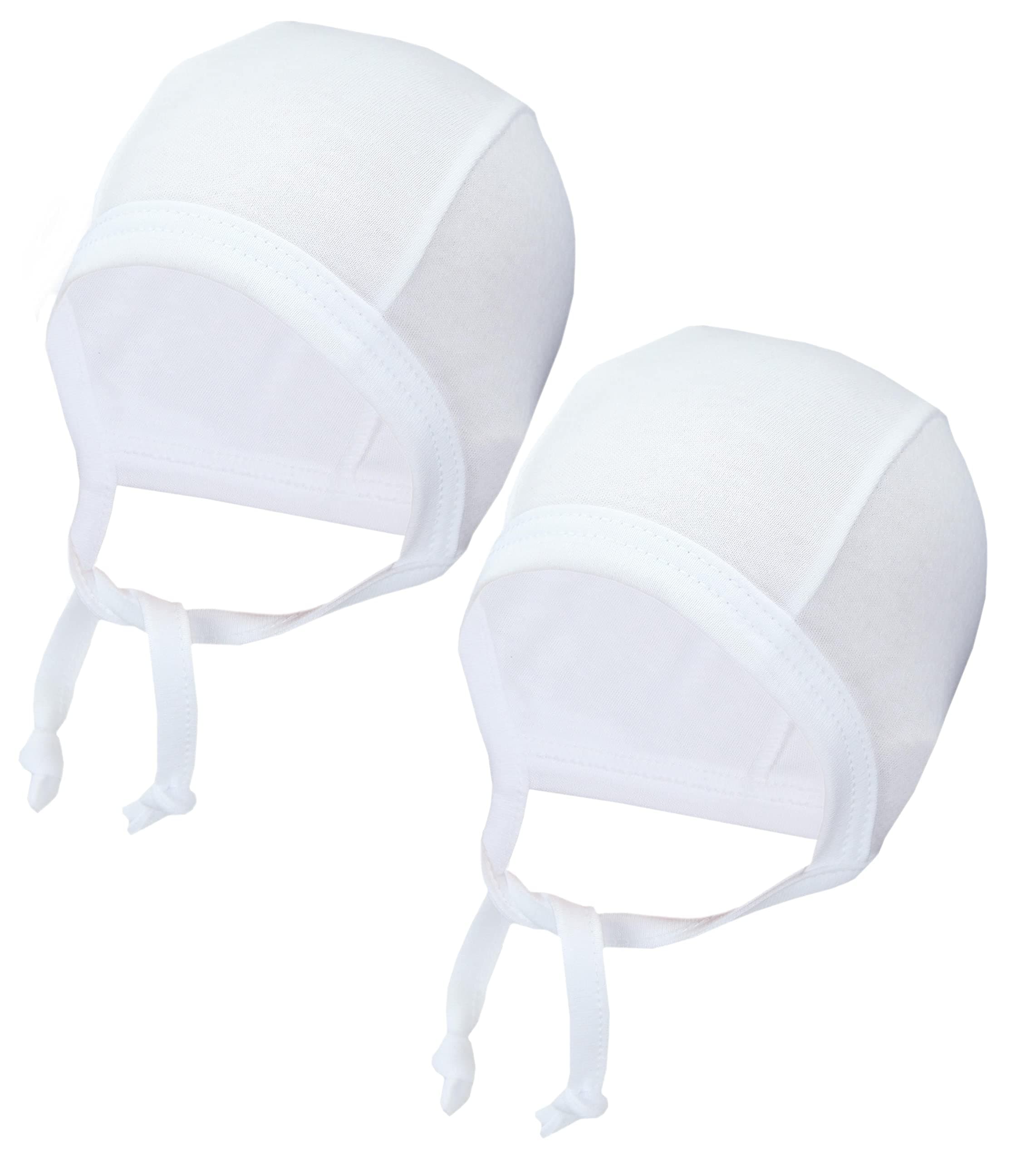 TupTam Unisex Baby Erstlingsmütze zum Binden 2er Pack 50-56 Weiß Angebot bei HelloDeals