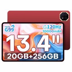 TECLAST T65 PLUS Tablet 13.4 Zoll 120Hz Display Helio G99 2.2GHz Gaming Tablets Android 15, 20GB RAM+256GB ROM(8TB TF) Tablet-PC, 10000mAh/18W, 4G LTE Dual SIM + 5GWiFi, Widevine L1/13MP/BT5.2/GPS/GMS Angebot bei HelloDeals