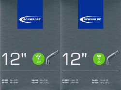 2X Schwalbe AV 1 Schlauch 12' 203 Auto Winkelventil 45 Grad Kinderwagen Laufrad Angebot bei HelloDeals