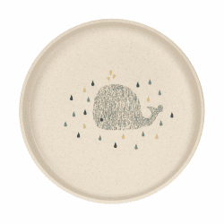 LÄSSIG Kinder Teller ohne Melamin, BPA-frei, für Spülmaschine und Mikrowelle/Plate Little Water Whale Angebot bei HelloDeals