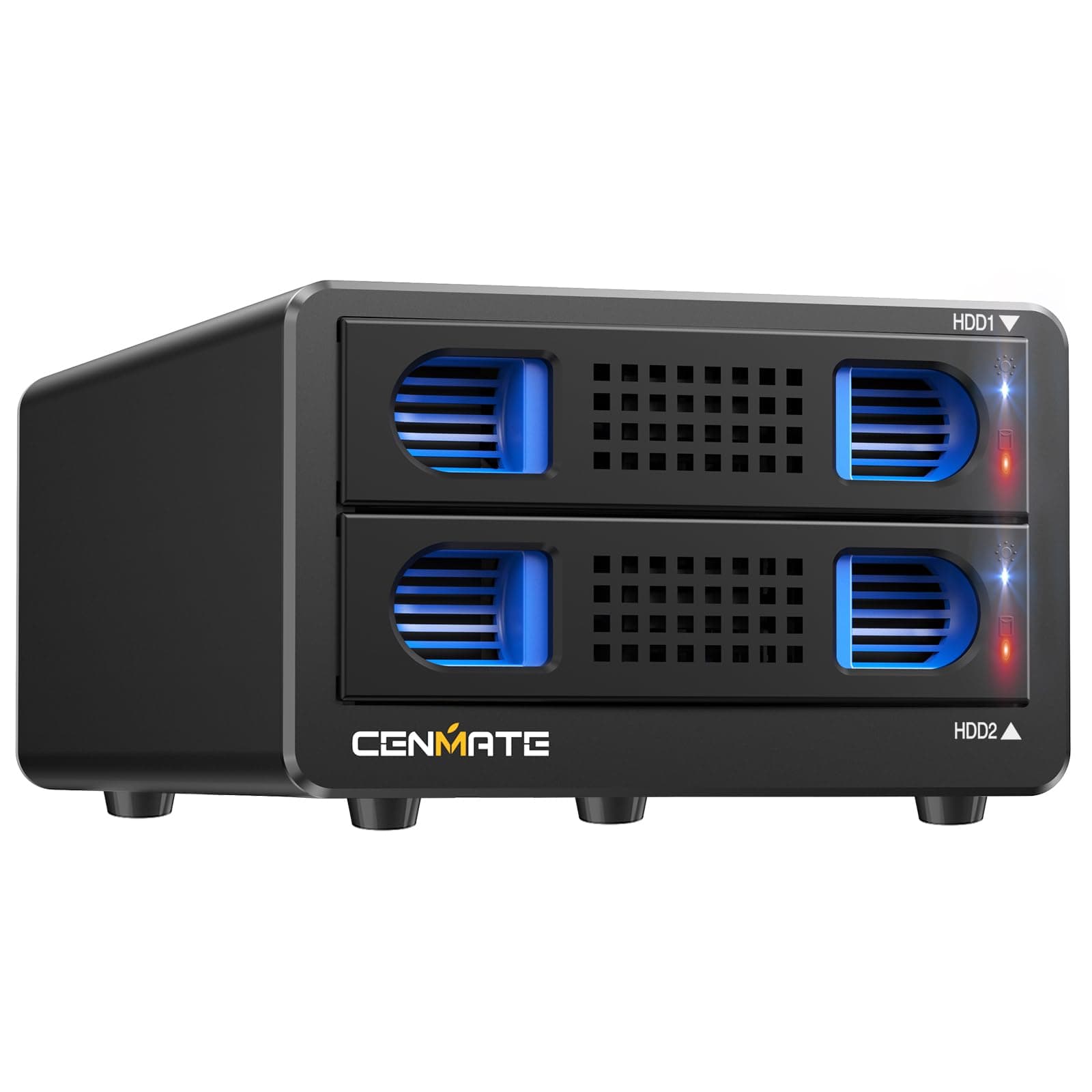 2 Bay RAID Festplattengehäuse mit Lüfter for 2.5/3.5" SATA HDD/SSD with USB A/C 3.0 Kabel , 3.5-Festplattengehäuse unterstützt 40 TB, 4 RAID-Modi, max 6 Gbit/s Angebot bei HelloDeals