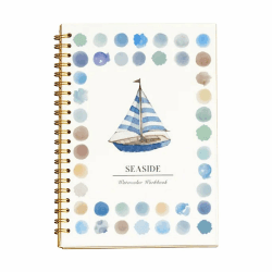 Aquarell-Arbeitsbuch mit 12 Naturszenen Malerei Anfängerfreundliches Malbuch Kunsthandwerk für kreative Erkundung Geschenk Teenager (Seaside) Angebot bei HelloDeals