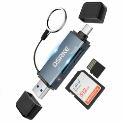SD Kartenleser, Kartenlesegerät USB C/USB3.0, Highspeed SD Kartenleser USB C für SD/Micro SD/TF/SDXC/SDHC/MMC, kompatibel mit iPhone 15 Pro Max, iPad Pro/Air/Mini, MacBook Pro/Air, Galaxy S21 Angebot bei HelloDeals
