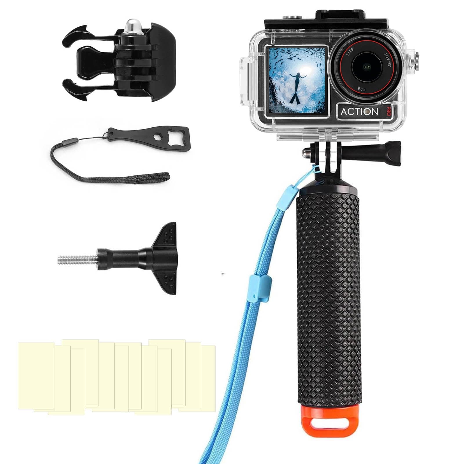 ‌BO&DQQ Unterwassergehäuse für DJI Osmo Action 5 Pro/4/3 – 164FT/50M Tauchgehäuse mit Kameragriff-Montage-Zubehör-Set DJI Osmo Action 5 Pro/Action 4/Action 3 Angebot bei HelloDeals