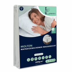 Molton Matratzenschoner 140x200cm - wasserdichte Molton Matratzenauflage 140x200 aus 100% Baumwolle, Matratzenschutz, Inkontinenzunterlage waschbar Weiß(mit Gummiband) 140x200 Angebot bei HelloDeals
