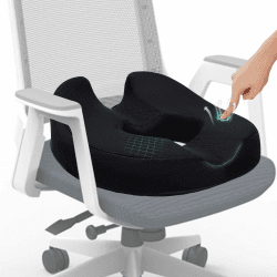 Sitzkissen Orthopädisch Sitzring HämorrhoidenSteißbein Kissen, Donut Sitzring, Orthopädisches Sitzkissen, Memory Foam Steißbeinkissen für Auto, Sofa, Büro & Rollstuhl, A-Schwarz, Standard Angebot bei HelloDeals