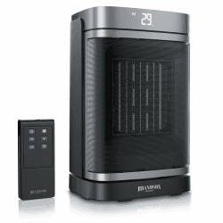 Brandson - Heizlüfter energiesparend leise - Oszillation - mit Fernbedienung - Preisträger - ECO Modus - 2 Stufen - Kindersicherung - Timer - Heizung Keramik Heater - Bad Wohnzimmer Büro Kinderzimmer A: mit Fernbedienung Angebot bei HelloDeals