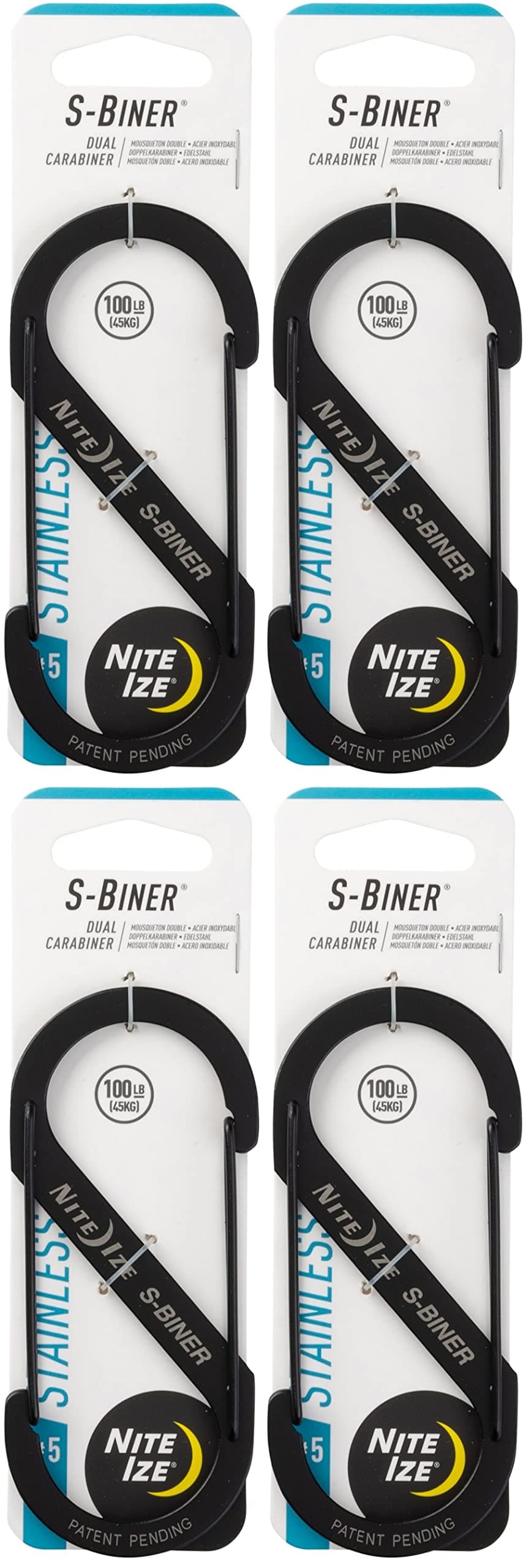 Je 4 Stück: Nite Ize S-Biner (Sb5-03-01) Angebot bei HelloDeals
