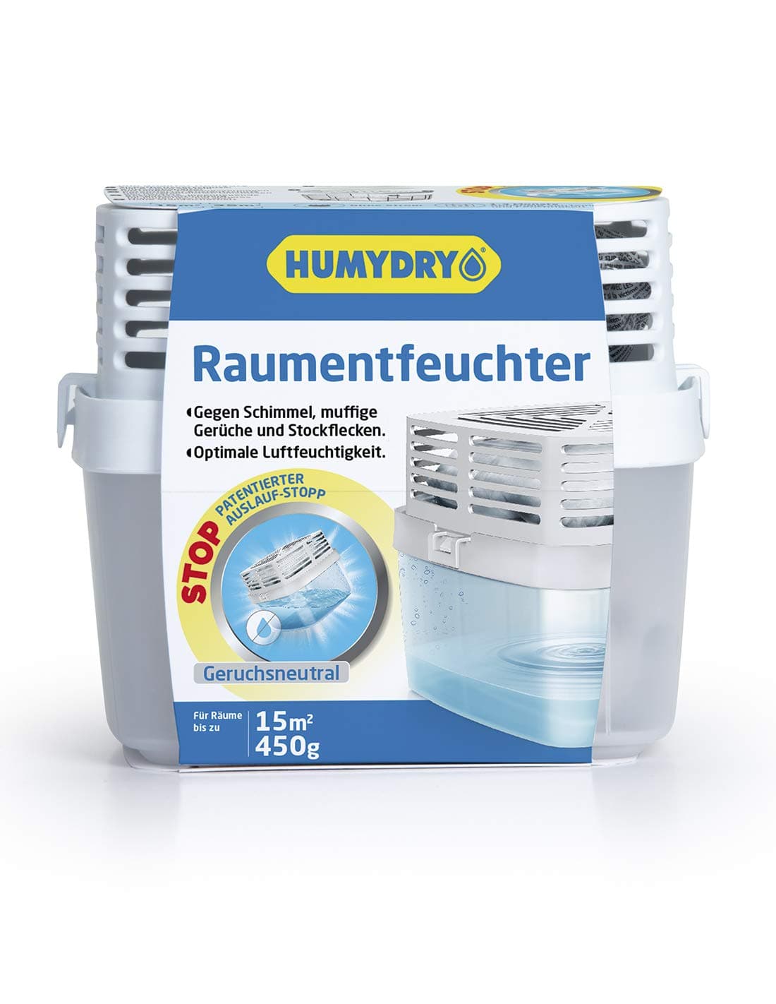 HUMYDRY® Luftentfeuchter Premium 450g – Schützt Räume bis 35m³ vor Schimmel, Kondensation & modrigen Gerüchen, reguliert hohe Luftfeuchtigkeit, einfache Handhabung Angebot bei HelloDeals