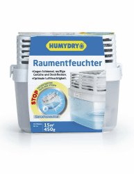 HUMYDRY® Luftentfeuchter Premium 450g – Schützt Räume bis 35m³ vor Schimmel, Kondensation & modrigen Gerüchen, reguliert hohe Luftfeuchtigkeit, einfache Handhabung Angebot bei HelloDeals