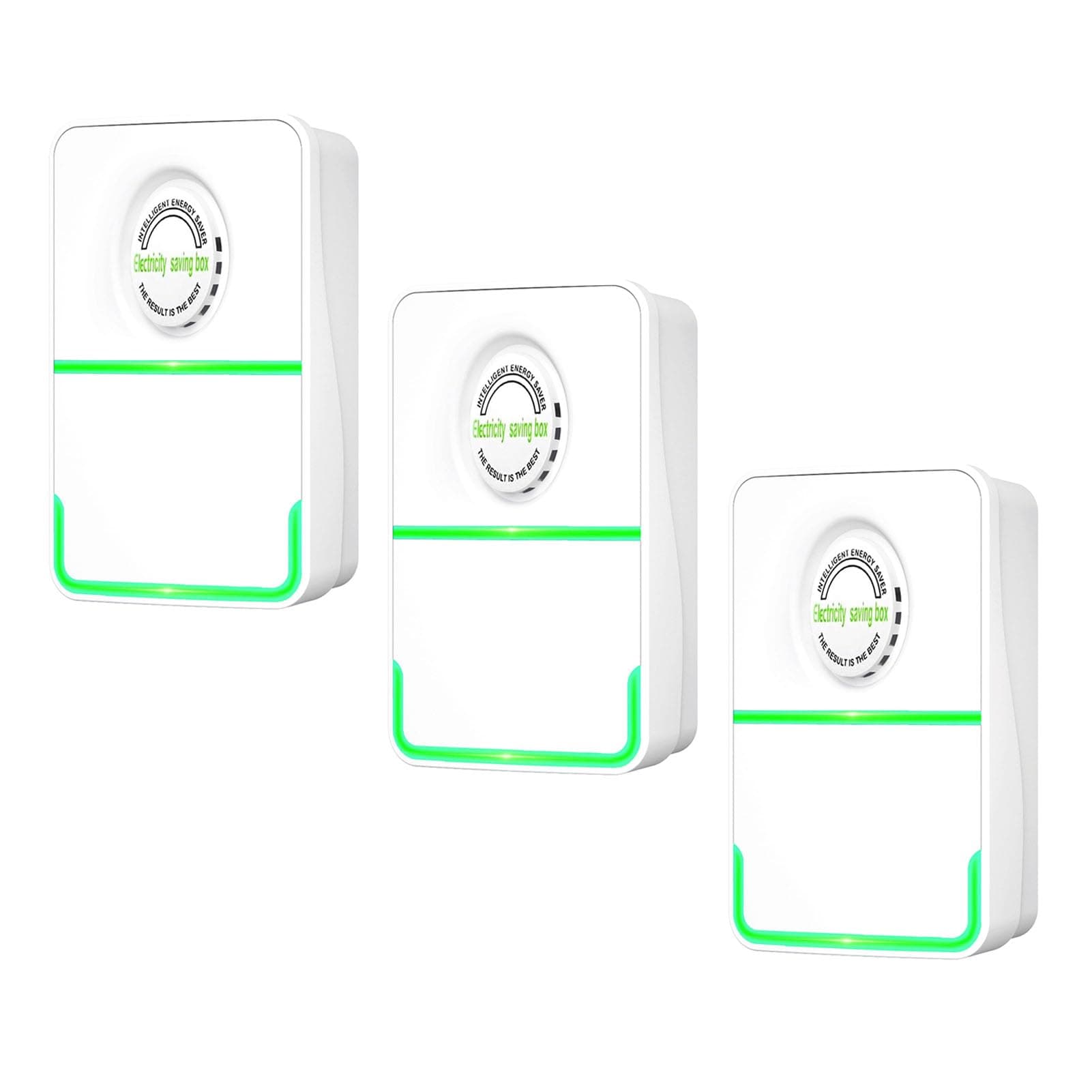 3Pcs Smart Power Saver, Electricity Saving Box, Energy Saver 90-250V Stromsparer Stromspar-Box, Energiespargerät Intelligenter Energiesparstecker, PC-Material Spannungsregler Energiesparer EU-Stecker Angebot bei HelloDeals