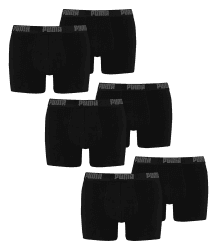 PUMA Boxer Boxershorts Men Herren Everyday Unterhose Unterwäsche 6er Pack 230 - Black/Black XL Angebot bei HelloDeals