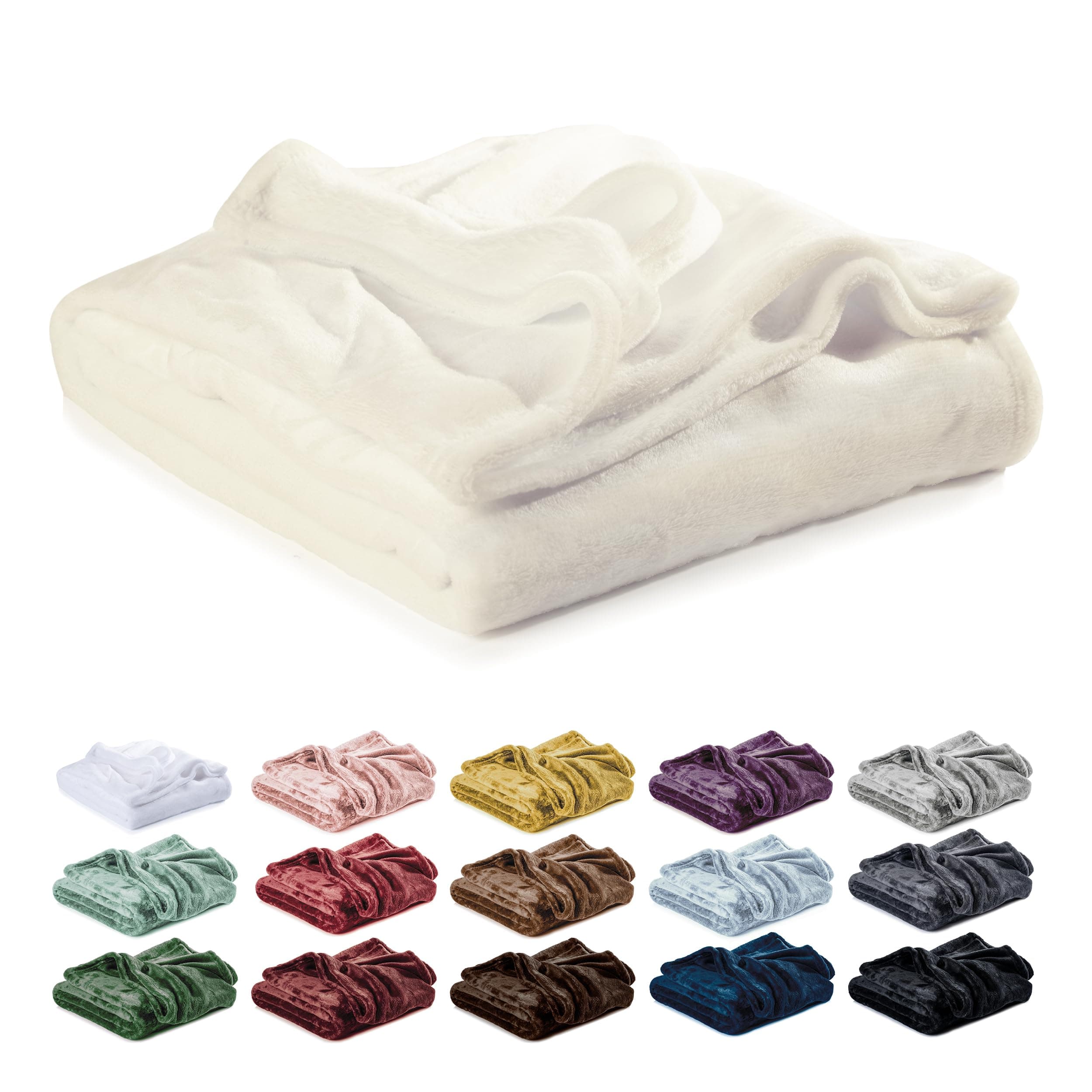 Lavea® Mikrofaser Kuscheldecke flauschig und weich, warme Fleecedecke für Sofa und Bett, Pflegeleichte Decke, atmungsaktiv und hautfreundlich, Wolldecke, Sofadecke Wohnzimmer, Creme, 150x200 cm 150x200 cm Creme Angebot bei HelloDeals