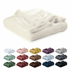 Lavea® Mikrofaser Kuscheldecke flauschig und weich, warme Fleecedecke für Sofa und Bett, Pflegeleichte Decke, atmungsaktiv und hautfreundlich, Wolldecke, Sofadecke Wohnzimmer, Creme, 150x200 cm 150x200 cm Creme Angebot bei HelloDeals
