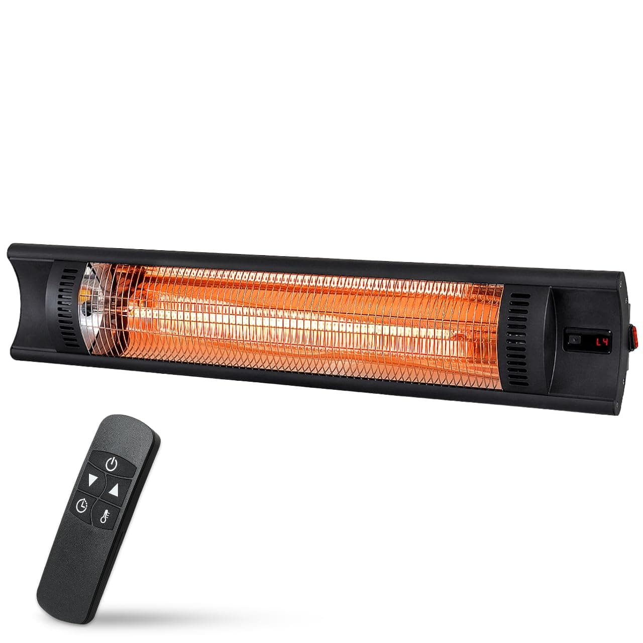 WALTER Professional Infrarot Wandheizstrahler 2000 W, 4 Stufen, Karbon Infrarot-Technologie, Terrassenheizstrahler für Innen- und Außenbereich, Timer Funktion, mit Fernbedienung, inkl Wandhalterung Angebot bei HelloDeals