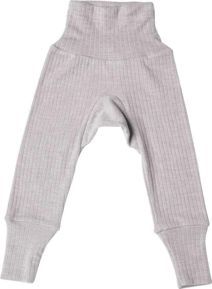 Cosilana Baby Hose - lang mit Bund Seide/Wolle/Baumwolle 62-68 Grau Melange Angebot bei HelloDeals