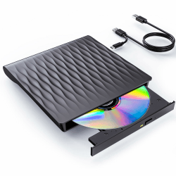 DANGZW Externes DVD CD Laufwerk, USB 3.0 Typ-C Slim Tragbares CD DVD +/- RW ROM Interne CD- & DVD-Laufwerke, DVD Brenner, Player, und Writer für Laptop PC, Windows 11/10/8/7/XP/Vista, Linux und MacOS Schwarz Angebot bei HelloDeals
