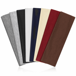 Stirnband Damen Sport, 8 Pack Haarband Schwarz Haarbänder Damen Herren Antirutsch Stirnbänder Elastisch Headband Unisex Hair Band Sport Yoga Workout Laufen Fitness Gym Haarschmuck Schwarz Weiß Grau Beige Blau Braun Rot Angebot bei HelloDeals