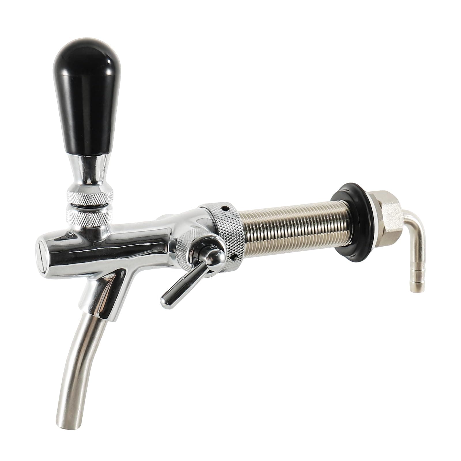 Einstellbarer Bierhahn, G5/8 Zoll Gewinde Langschaft Fassbierhahn Zapfhahn, Gewinde Bierhahn für Hause Bar Restaurants Brewing Zubehör Angebot bei HelloDeals