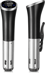 Sous Vide, Wancle Sous Vide Garer Stick 1100W IPX7 Wasserdicht Präzisionskochtopf Immersion Zirkulator Mit Reservierungsfunktion, einfach zu speichern Schwarz Angebot bei HelloDeals