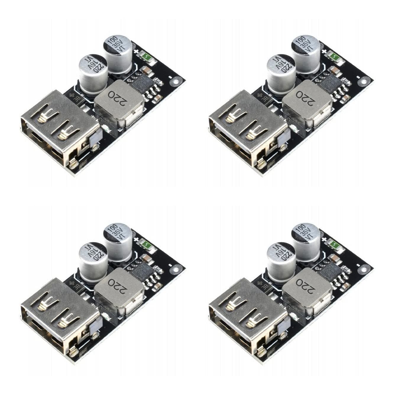 JZK USB DC Step-Down Modul, 24W QC 3.0 Power Entry Module, 24V/12V to 5V Quick Charging Board Angebot bei HelloDeals