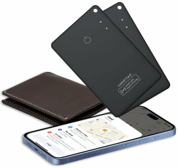 Air Tag Card Wallet Tracker Karte 2er Pack Thin 0.06in, Smart Tag Geldbörsenfinder Card Kompatibel mit Apple Wo ist? App (nur iOS), Wasserdicht Item Finder für Koffer/Geldbörsen/Schlüssel, Schwarz Schwarz und Schwarz Angebot bei HelloDeals