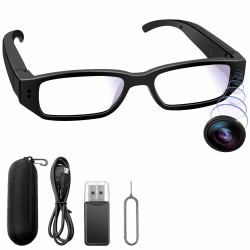 Mini Sport Kamerart,Tragbare Kleine Brillenkamara 1080P HD, Mikro Videokamera Mini Action Cam unterstützt das Aufnehmen von Fotos und Videos für Fahrrad/Outdoor Aktivitäten Angebot bei HelloDeals