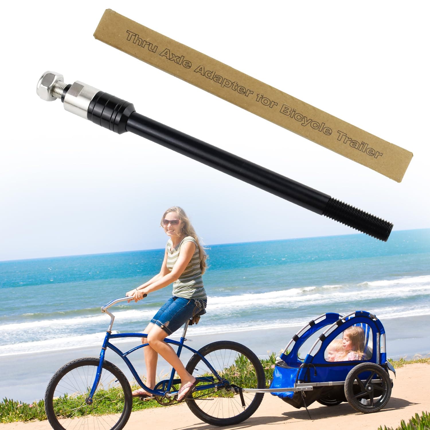 Steckachse Fahrradanhänger, mit Fahrrad Anhänger Achsadapter M12 Steckachse Adapter Steckachsenadapter 12mm, für Fahrradanhänger Anhängerkupplung Kupplung Fahrrad（M12x1,5 | L:160-178 mm ） Angebot bei HelloDeals