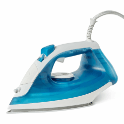 Amazon Basics Dampfbügeleisen mit antihaftbeschichteter Sohlplatte, 1800W, 20g kontinuierlicher Dampf, 200-ml-Tank, Blau Angebot bei HelloDeals