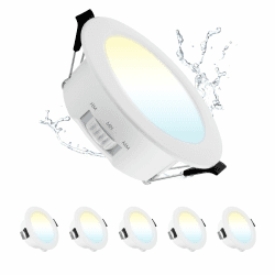 LED Spots 68mm 5W LED Einbaustrahler 230V Flach IP44 Deckenspots Warmweiß Neutralweiß Kaltweiß Einbauleuchten für Badezimmer Küche Wohnzimmer, 5er Set 5W-5er Non-dimmbar Angebot bei HelloDeals