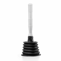 Mery - Rohrreiniger mit Pumpmechanismus, Hochwertig, Chemiefrei, Mit Rillengriff, Vielseitig Einsetzbar für Waschbecken, Dusche, WC, Grau Grau 11.0x11.0x28.0 cm Angebot bei HelloDeals