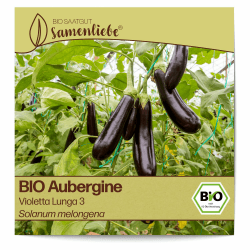 Samenliebe BIO Auberginen Samen alte Sorte Violetta Lunga 3 Eierfrucht lange Melanzani violett schwarz 10 Samen samenfestes Gemüse Saatgut für Gewächshaus Freiland und Balkon BIO Gemüsesamen Angebot bei HelloDeals