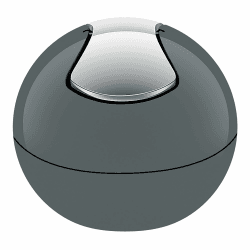 Spirella 10.19840 Kosmetikeimer 1 Liter Abfalleimer Schwingdeckeleimer Tischabfalleimer Bowl Grau Angebot bei HelloDeals