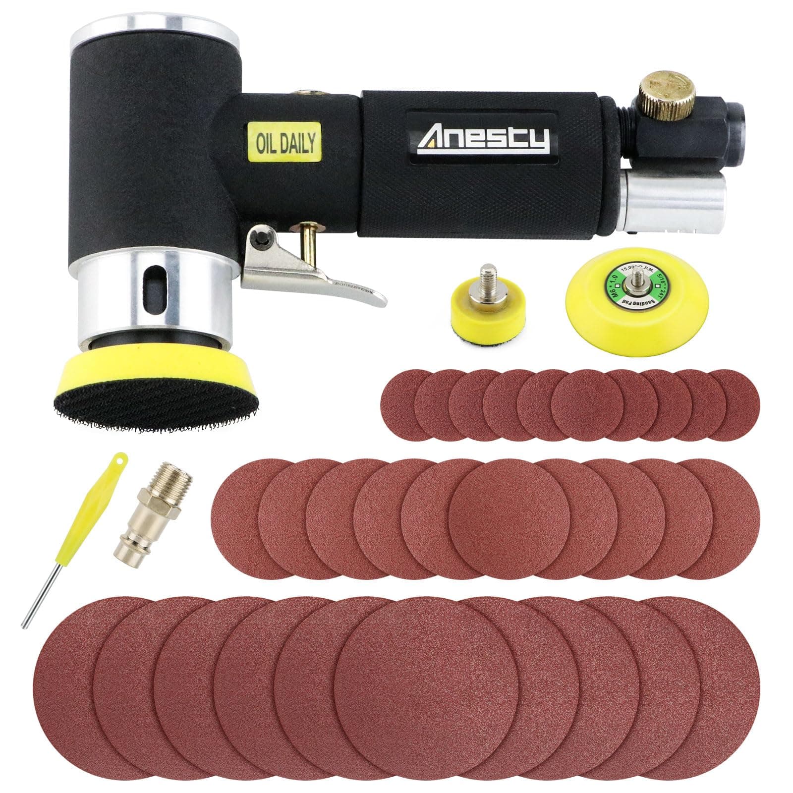 Mini Druckluft Poliermaschine Exzenterschleifer Schleifmaschine Polierer 25mm 50mm 75mm Schleifscheiben Angebot bei HelloDeals