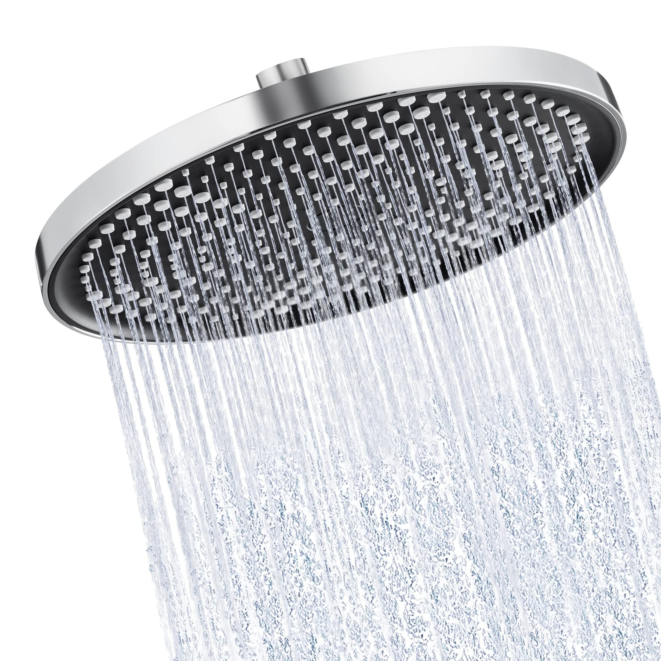 KES Duschkopf Regendusche 10 Zoll, Regenduschkopf Duschbrause Dusche Anti-Kalk Kopfbrause Rund Regendusch, J314S10-CH 10 Zoll Schwarz und Chrom Angebot bei HelloDeals