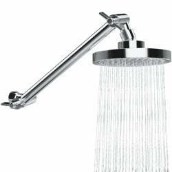 Regendusche Duschkopf mit Verlängerungsarm 27,9 cm, mit Universal-Anschluss an Duschköpfe, Duschkopf-Verlängerung mit Verriegelungsgelenk, Runde Duschbrause, Brausekopf mit Antikalk-Funktion Angebot bei HelloDeals