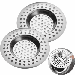 2 Stück Abflusssieb Edelstahl, Abfluss Sieb, Spüle Filter Sieb, Haarsieb Dusche, Waschbecken Sieb, Spülbeckensieb, Abflusssieb Siebe für Dusche,Badewanne, Küche,2.95 "/ 7.5 cm Angebot bei HelloDeals