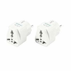 2 Stück Universal Adapter, 10A/250V 500W Reise Adapter Universal,Internationaler China Deutschlandstecker, Universal EU Steckdose für USA UK Thailand Schweiz China Italien etc 2Stück Angebot bei HelloDeals