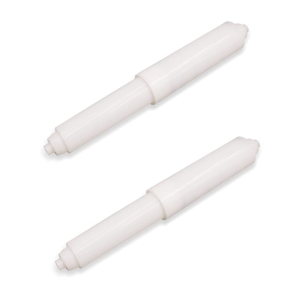 Toilettenpapierhalter, 2 Stück Kunststoff-Toilettenpapierrollenhalter, Ersatzrolle aus Kunststoff, Toilett Papier Halter Roller, Federbelastet Angebot bei HelloDeals