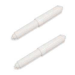 Toilettenpapierhalter, 2 Stück Kunststoff-Toilettenpapierrollenhalter, Ersatzrolle aus Kunststoff, Toilett Papier Halter Roller, Federbelastet Angebot bei HelloDeals