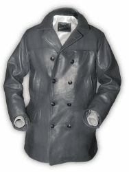 Noble House U-Boot Herren Ledermantel Lederjacke grau Rinderleder L Grau Angebot bei HelloDeals