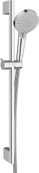hansgrohe Duschset Vernis Blend, Duschkopf wassersparend mit Duschschlauch und Duschstange 0,65m, Handbrause mit 2 Strahlarten, Chrom 0,65m Set 2 Strahlarten mit Wassersparfunktion Chrom Angebot bei HelloDeals