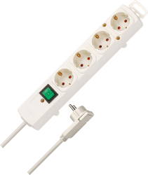 Brennenstuhl Comfort-Line Plus Steckdosenleiste 4-Fach (Steckerleiste mit Flachstecker und Schalter, Mehrfachsteckdose mit 2m Kabel und extra Breiten Abständen der Steckdosen) weiß Angebot bei HelloDeals